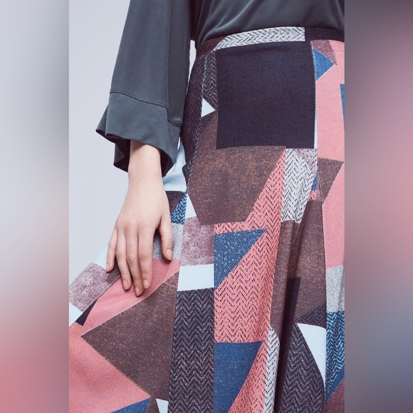 Maeve Anthropologie Cubist Knit Geometric Lined Midi
Skirt Retro Colors : Sz XL - Picture 1 of 15